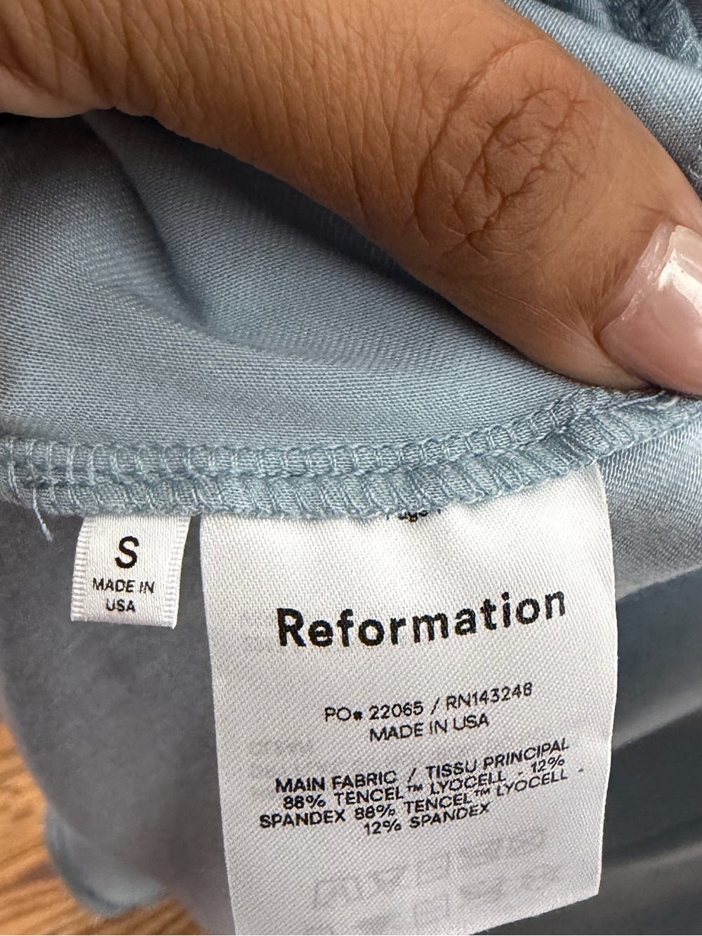 Reformation Rou Mineral Blue Knit MIDI Dress - Picture 5 of 10